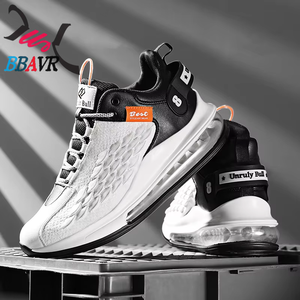 Zapatos Deportivos Masculinos de Tela de Algodón PU Transpirable Negros para Primavera, Otoño e Invierno, Nivel Superior - Product Image 6