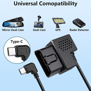 Adaptador de Corriente OBD2 a USB C, Kit de Cableado, Convertidor de Voltaje CC 12V/24V con Interruptor para Cámara de Coche y GPS, Conexión Plug and Play - Product Image 5