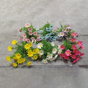 สไตล์สวนขนาดเล็กประดิษฐ์ผ้าไหมเดซี่ช่อดอกไม้ 5 สาขาเทียมเดซี่ดอกไม้บุช - Product Image 2