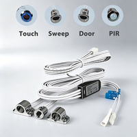 Lampu LED Kabinet DC12V-24V Sensor Gerak Pintu Tunggal/Pintu Ganda Detektor Sensor Saklar Sensor untuk Lampu LED Kabinet