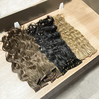 Cuticules de cheveux vierges russes alignées en gros Extensions de cheveux 6d à dix dents à vendre