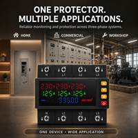 SINOTIMER STVP935A-K 125A 150A Protection contre l'inéquilibre de phase et la séquence de phase triphasée 4 fils, protecteur de tension et de courant réglable