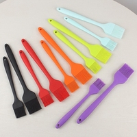Kit de pinceaux à badigeonner en silicone avec manche en plastique chromé, résistant à la chaleur, antiadhésif, durable, 2 pièces, outils de cuisson pour pâtisserie
