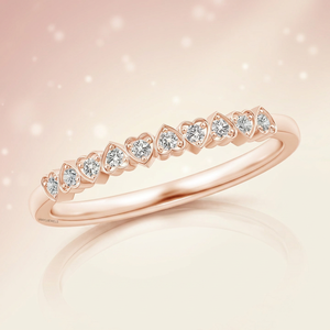 แหวนเพชรทรงกลมแบบหัวใจ ดีไซน์วงแหวน ทำจากทอง 10K 14K 18K และเงิน 925 935 เครื่องประดับชั้นดี - Product Image 2