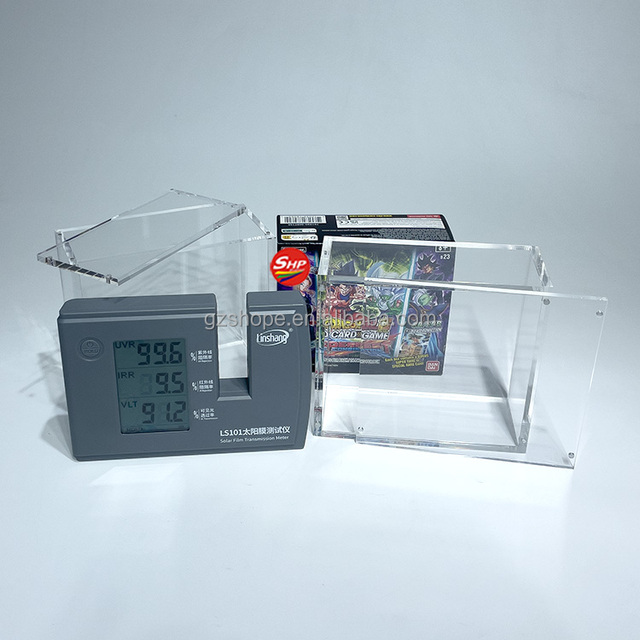 SHP Wholesale Custom clear Protector Acrylic Drag on Ball Super TCG Fusion World 7 Booster Box Deck Box Display Case Acrylic 6mm