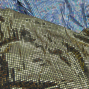 DDP 4mm carré paillettes holographique paillettes maille tissu teint pour chemin de Table mariage <span class=keywords><strong>Disco</strong></span> fête toile de fond décoration pour les filles - Product Image 2