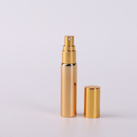Bouteilles de parfum rechargeables portables 5ml 10ml 15ml or argent verre dépoli pompe pulvérisateur plat papier boîte emballage en gros