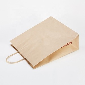 Bolsa de Papel Kraft Ecológica para Llevar, Asas de Papel Retorcidas, Logotipo Personalizado, Bolsa de Compras, Bolsas de Regalo de Color OEM para Envasado de Alimentos - Product Image 4