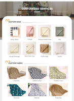 Grosir kustom kain tenun flanel bulu Taffeta kupu-kupu bunga 3D Jacquard tidur selimut lempar
