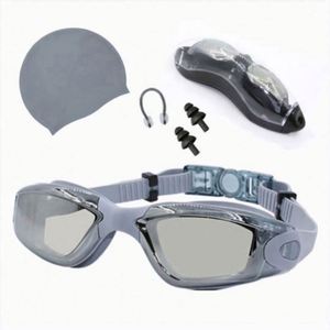 USA Mairun High Elastic TPU Four-Piece Prescription Swimming Set Universal Use HD Electroplating Anti-Fog Diving <b>Goggles</b> - Product Image 1