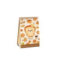 Calendrier de bureau en papier minimaliste original 2027, planificateur mensuel créatif à thème de dessin animé, suivi d'habitudes, agenda de bureau, décoration de bureau