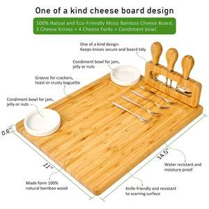 <span class=keywords><strong>Plateau</strong></span> en acier inoxydable, pour viande et <span class=keywords><strong>fromage</strong></span>, ustensile de service avec 3 outil à <span class=keywords><strong>fromage</strong></span>, bol en céramique - Product Image 3