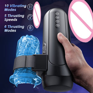 Volledig automatische vibrerende telescopische masturbatie cup voor mannen, van siliconen, met omgekeerde constructie. - Product Image 2