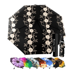 Paraguas Plegable de Doble Capa con Protección UV Completa, Compacto, para Sol y Lluvia, para Exteriores - Product Image 1