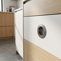 Poignée encastrée ronde en acier inoxydable avec verrouillage, bouton de meuble dissimulé, poignée de tiroir dissimulée pour portes coulissantes