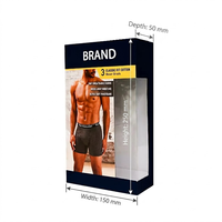 Caja de Cartón Premium para Ropa Interior con Logotipo Personalizable, Ventana Transparente de PET para Venta al por Mayor de Ropa