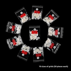 Hot Selling 500pcs/bag 21 <b>Models</b> Transparent Natural ABS French Style Full Cover Nails Nail Tips Square Stiletto Pre-designed - Product Image 5