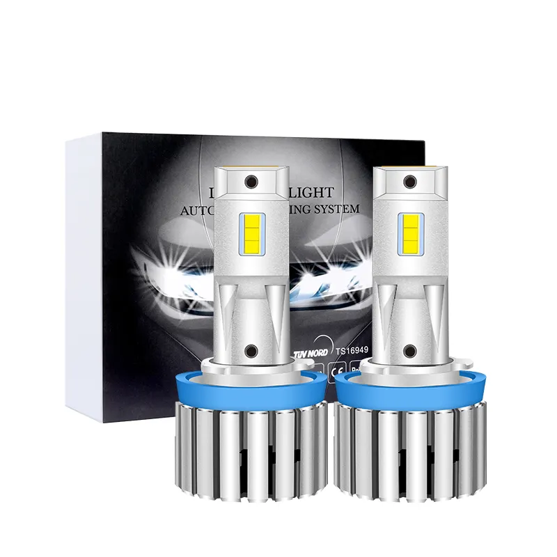 2023 high power intelligent temperature control heatsink system customized automotive led headlight H3 H4 H7 H8 H13 H15 9012 D1