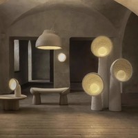 Lampe de sol de style nordique, design artistique de célébrité d'Internet, en résine, pour table de chevet, modèle de chambre