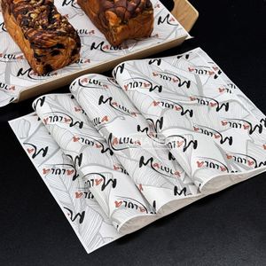 Custom Printed Logo Disposable PE Coated Food Grade <b>Burger</b> Dessert Baking Bread Sandwich Greaseproof <b>Wrapping</b> <b>Paper</b> - Product Image 1