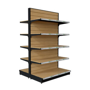 Étagères de supermarché double face durables en gros de Chine avec rails de protection, rayonnage métallique gondole pour grands magasins - Product Image 5