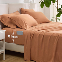 Parure de lit 6 pièces en microfibre écologique 600TC style européen, tissée douce, comprenant taies d'oreiller et housse de couette – Meilleures ventes