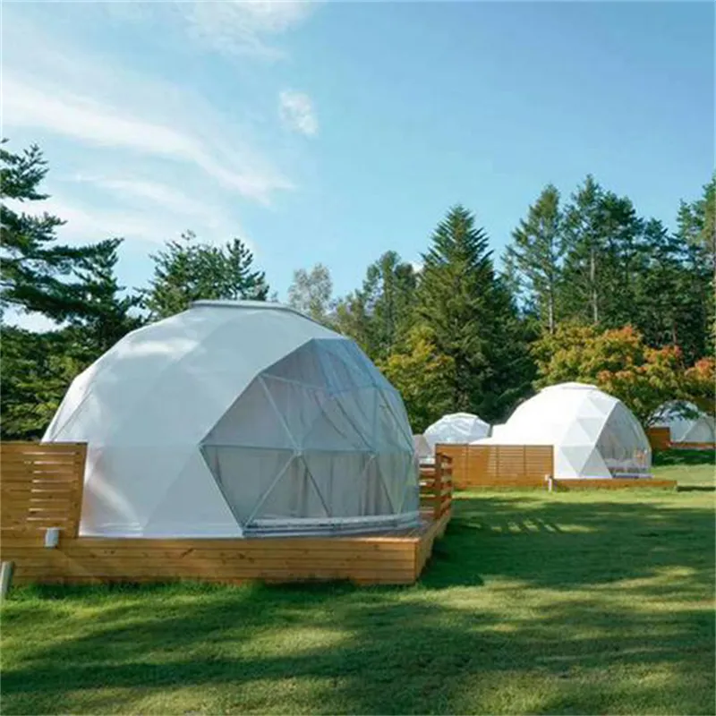 Promotion Full House Igloo Dome Expo montre le diamètre de la tente à dôme géodésique
