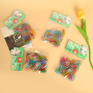 Colorful Paper Clips Metal <b>Office</b> <b>Supplies</b> 100 Pcs Stationery Gift For Students Teachers - Product Image 3