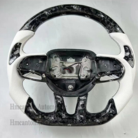 Volant en cuir perforé en fibre de carbone forgé pour volant de voiture Dodge Challenger SRT