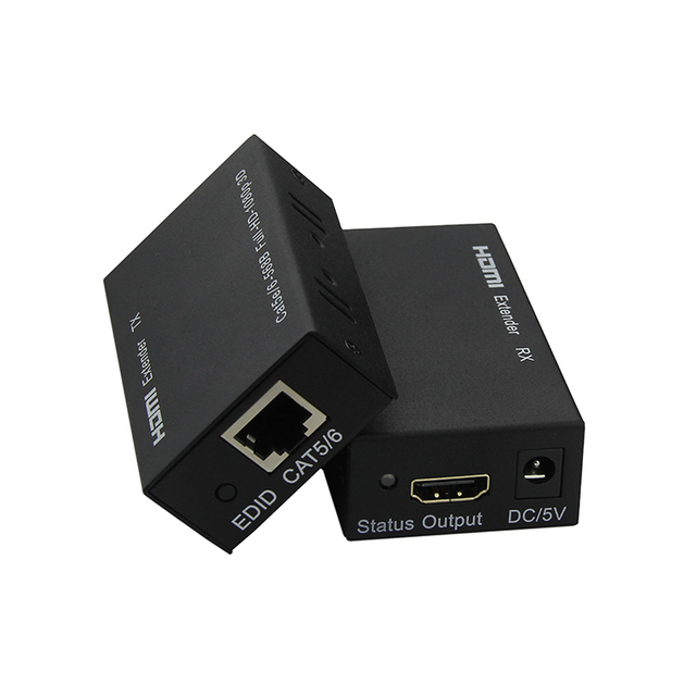 HDMI Extender 60M 1080p 3D HDMI Signal Expander Transmitter Receiver Over Cat 5e/6 Cat5 Cat6 RJ45 Ethernet Converter