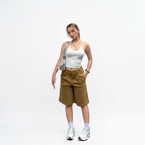 Wholesale Vietnam Folding Casual Work Clothes Shorts Clothing Manufacturers Customize logo High <b>Quality</b> Casual Shorts for Women - Product Image 1