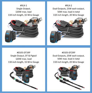 Harnais de câblage 12V à sortie unique 120W pour barre lumineuse LED avec interrupteur à bascule 3 broches - Product Image 6