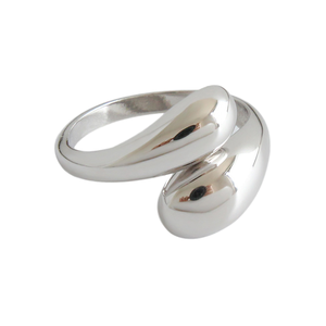 925 Sterling <b>Silver</b> Simple Fashion Jewelry for Women <b>Adjustable</b> Glossy Round Bead <b>Rings</b> for Wedding Engagement Party or Gift - Product Image 1