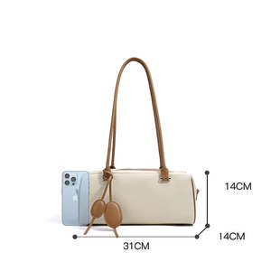 Bolso de hombro de cuero vacuno de alta calidad, estilo retro, personalizado para mujer. - Product Image 3