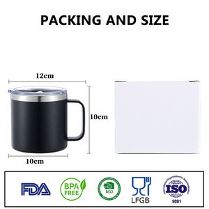 Gobelet de voyage personnalisé en acier inoxydable de 14 oz à double paroi avec poignée et couvercle pour le café et la fonction thermos, fabriqué au Vietnam - Product Image 4