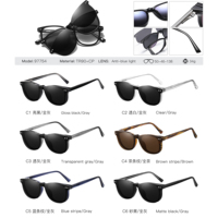 2025 classique TR90 + CP Optica lunettes de soleil de haute qualité gris avant aimant polarisé Tac Clip un miroir trois utilisations lentille MS 97754