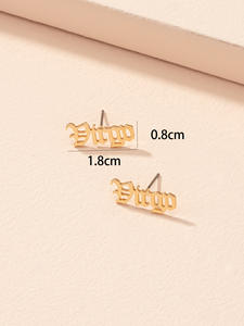 Hainon-pendientes de botón del zodiaco para mujer y niña, joyería, regalo de cumpleaños, 12 - Product Image 5