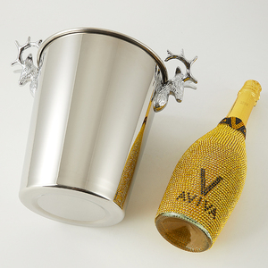 맞춤형 사슴 아이스 버킷 5L 샴페인 버킷 쿨러 맥주병 홀더 바용 황동 럭셔리 골드 메탈 실버 아이스 버킷 - Product Image 2