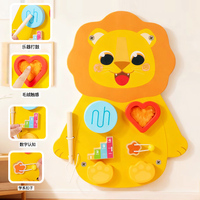 Jeux muraux amusants Lapin, Canard, Grenouille, Lion Design créatif Entraînement de la motricité fine Planche d'activités éducative pour enfants