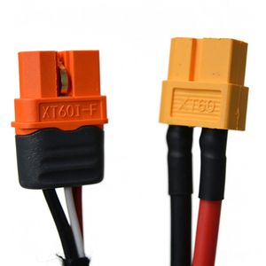 Chargeur de contact RX avec faisceau de câblage à connecteur femelle XT60 et 2 bornes annulaires pour la charge de batterie de robot - Product Image 1