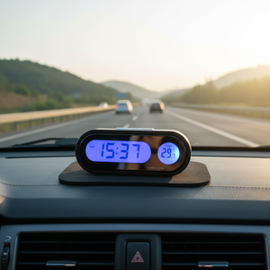 Modern Car <b>Digital</b> <b>Clock</b> Thermometer Plastic Interior Accessory For Automobile Styling Decoration - Product Image 3