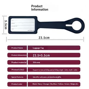 Promotion : Étiquette d'identification personnalisée avec logo pour bagages, anti-perte, en silicone, pour carte d'embarquement, style élégant pour femme mature - Product Image 4