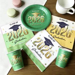 Juego de Platos Desechables de Papel Lanweier 2026 para la Temporada de Graduación, para Fiestas de Graduación, Campamentos y Festivales, Juego Completo de Diez Piezas - Product Image 4