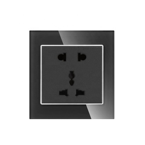 Estándar británico 13A Panel de interruptor de pared de un <span class=keywords><strong>enchufe</strong></span> abierto Anillo exterior de vidrio para el hogar <span class=keywords><strong>Enchufe</strong></span> y enchufes de exportación transfronterizos - Product Image 4