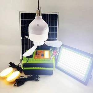 ระบบพลังงาน 100W พร้อมแบตเตอรี่ LifePO4 หลอดไฟฟลัดไลท์ ตัวควบคุม MPPT สำหรับชุดไฟโซลาร์บ้าน - Product Image 4