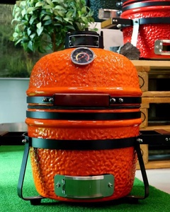 Barbecue Kamado en céramique SEB <span class=keywords><strong>de</strong></span> 13 pouces, <span class=keywords><strong>noir</strong></span>, au charbon <span class=keywords><strong>de</strong></span> bois, compact, pour l'extérieur, style œuf, idéal comme cadeau, pour table - Product Image 3