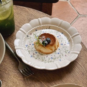 Luxury European Vintage Floral Printed 8-Inch Ceramic Plate and Bowl <b>Set</b> Eco-Friendly Dishwasher Safe Classic Dinnerware - Product Image 2