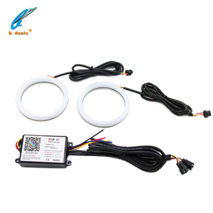 Feux de positionnement dynamiques Angel Eyes <span class=keywords><strong>RGB</strong></span> compatibles en coton pour voiture, accessoires de feux séquentiels - Product Image 4