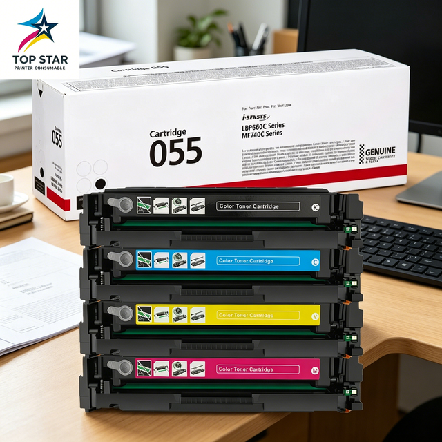 Premium High Capacity CRG-055 CRG055H Color Toner Cartridge Set for LBP664C LBP663C LBP660 MF740 Series Printers Factory