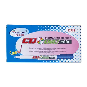 Wholesale CD Permanent Colorful Non-toxic Marker M tip Black Blue Red Green Multi Size Custom Logo Permanent marker